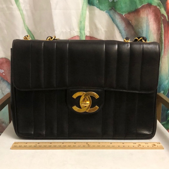 Chanel jumbo Vertical flap bag rich Lamb leather - Picture 1 of 11